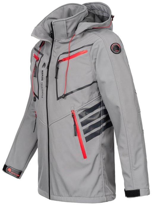 Arctic Seven Herren Softshell Jacke Hellgrau - Image 2
