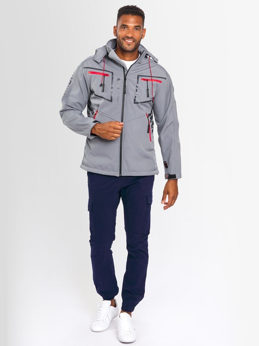 Arctic Seven Herren Softshell Jacke Hellgrau - Image 6