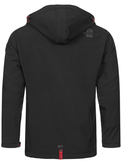 Arctic Seven Herren Softshell Jacke Schwarz - Image 4