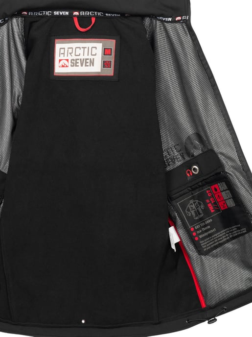 Arctic Seven Herren Softshell Jacke Schwarz - Image 5