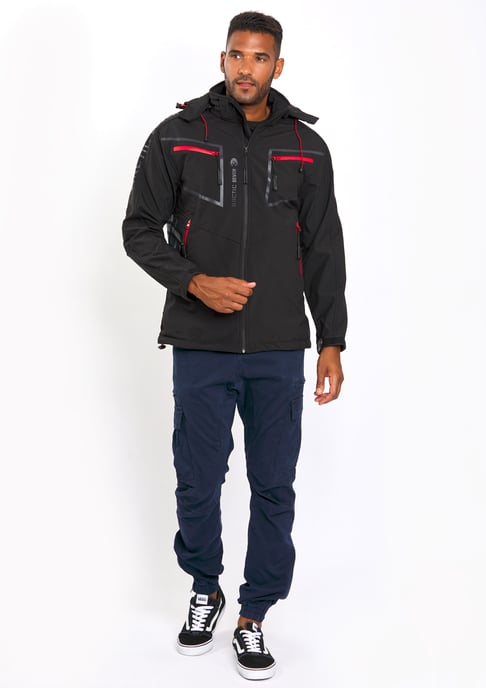 Arctic Seven Herren Softshell Jacke Schwarz - Image 6