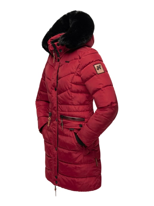 Navahoo Damen Winterjacke Paula – Extra Warm, Wasserabweisend & Mit Abnehmbarem Kunstfellkragen - Image 4