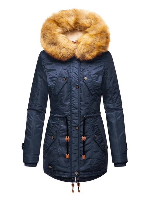 Navahoo Damen Winterjacke B399 – Warm, Wasserabweisend & Mit Abnehmbarem Kunstfellkragen - Image 2