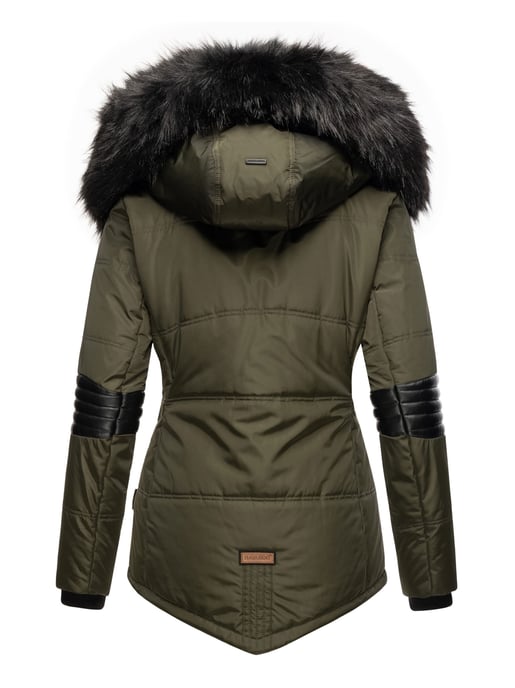 Navahoo Damen Winterjacke Nirvana – Warm, Mit Pompösem Kunstfellkragen & Teddyfellfutter - Image 5