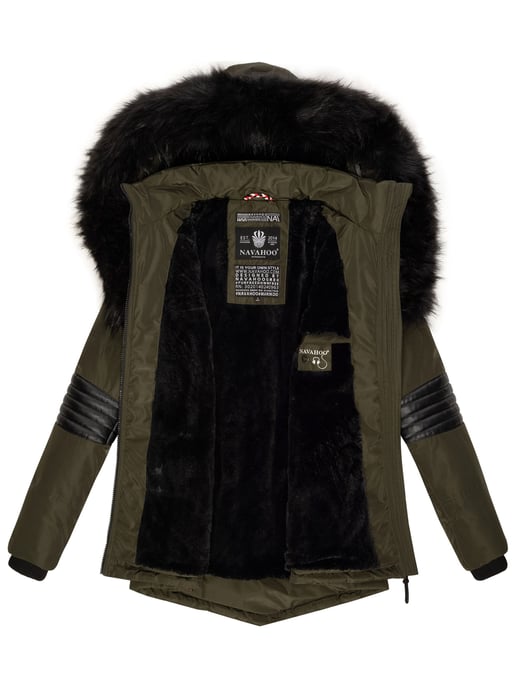 Navahoo Damen Winterjacke Nirvana – Warm, Mit Pompösem Kunstfellkragen & Teddyfellfutter - Image 6