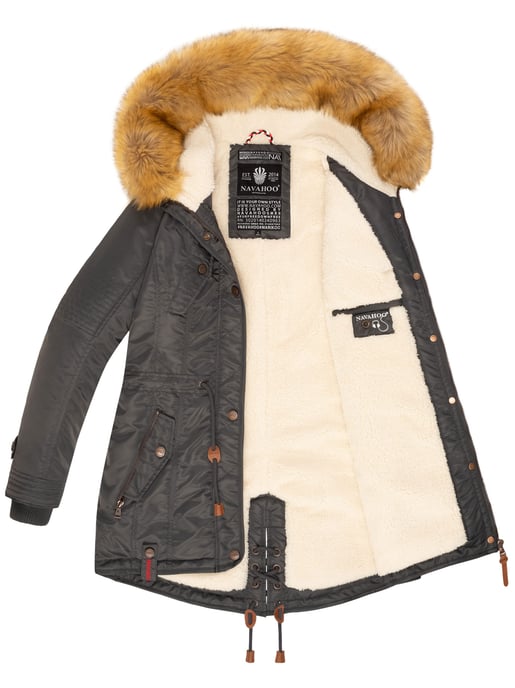 Navahoo Damen Winterjacke B399 – Warm, Wasserabweisend & Mit Abnehmbarem Kunstfellkragen - Image 6