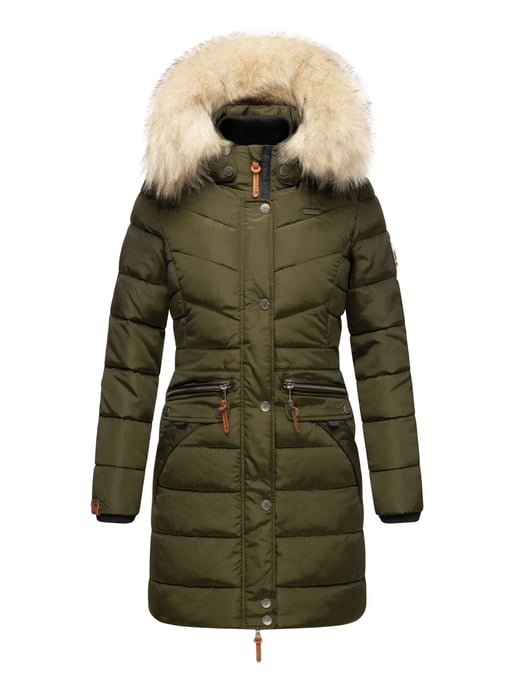 Navahoo Damen Winterjacke Paula – Extra Warm, Wasserabweisend & Mit Abnehmbarem Kunstfellkragen - Image 2