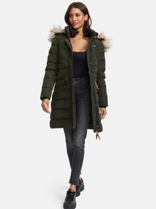 Navahoo Damen Winterjacke Paula – Extra Warm, Wasserabweisend & Mit Abnehmbarem Kunstfellkragen - Image 6