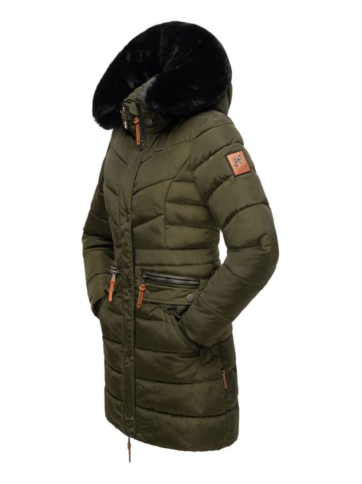 Navahoo Damen Winterjacke Paula – Extra Warm, Wasserabweisend & Mit Abnehmbarem Kunstfellkragen - Image 4