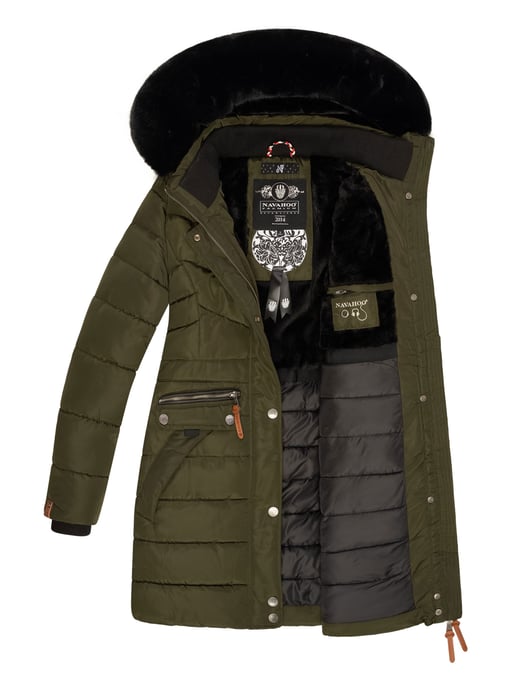 Navahoo Damen Winterjacke Paula – Extra Warm, Wasserabweisend & Mit Abnehmbarem Kunstfellkragen - Image 6