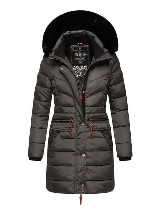 Navahoo Damen Winterjacke Paula – Extra Warm, Wasserabweisend & Mit Abnehmbarem Kunstfellkragen - Image 1