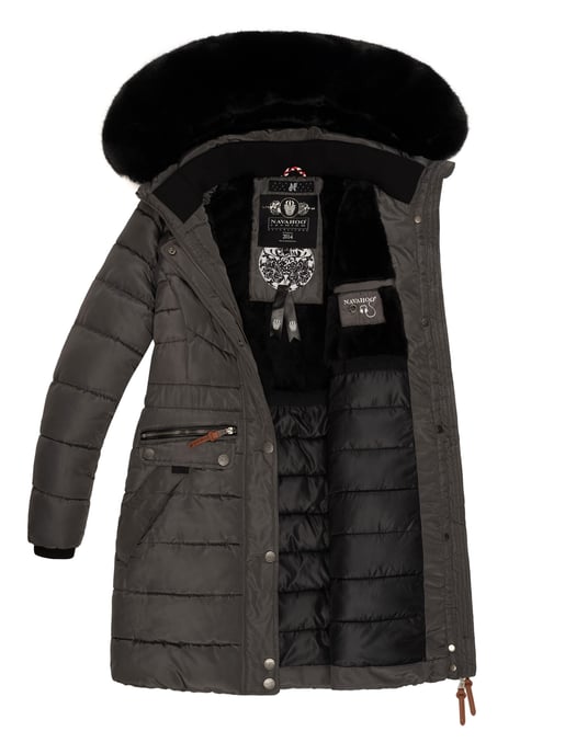 Navahoo Damen Winterjacke Paula – Extra Warm, Wasserabweisend & Mit Abnehmbarem Kunstfellkragen - Image 6