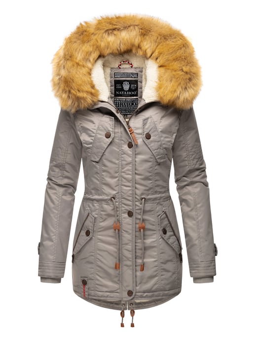 Navahoo Damen Winterjacke B399 – Warm, Wasserabweisend & Mit Abnehmbarem Kunstfellkragen - Image 1