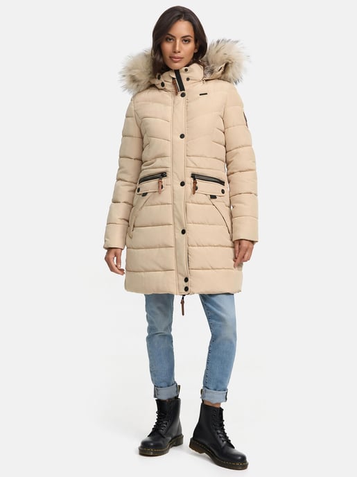 Navahoo Damen Winterjacke Paula – Extra Warm, Wasserabweisend & Mit Abnehmbarem Kunstfellkragen - Image 6