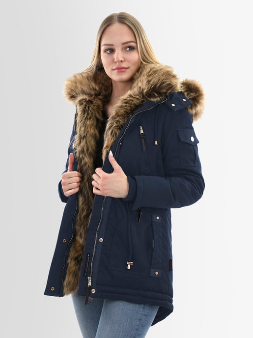 Navahoo Damen Winter Parka Daria – Klassiker, Warm & Mit Abnehmbarem Kunstfell - Image 3