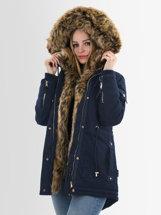 Navahoo Damen Winter Parka Daria – Klassiker, Warm & Mit Abnehmbarem Kunstfell - Image 4