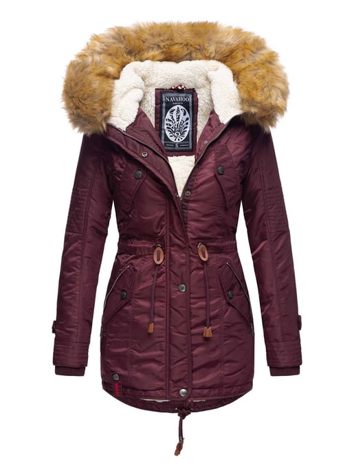 Navahoo Damen Winterjacke B399 – Warm, Wasserabweisend & Mit Abnehmbarem Kunstfellkragen - Image 1