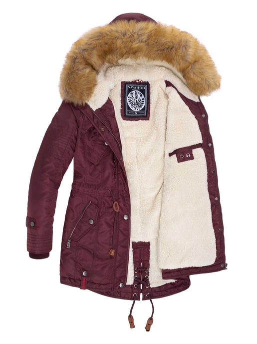 Navahoo Damen Winterjacke B399 – Warm, Wasserabweisend & Mit Abnehmbarem Kunstfellkragen - Image 4