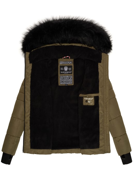 Navahoo Damen Winterjacke Adele – Warm, Mit Teddyfellfutter & Abnehmbarem Kunstfellkragen - Image 6