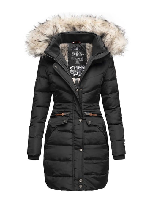 Navahoo Damen Winterjacke Paula – Extra Warm, Wasserabweisend & Mit Abnehmbarem Kunstfellkragen - Image 1