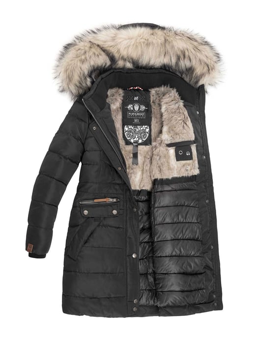 Navahoo Damen Winterjacke Paula – Extra Warm, Wasserabweisend & Mit Abnehmbarem Kunstfellkragen - Image 4