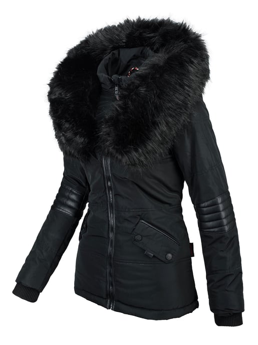 Navahoo Damen Winterjacke Nirvana – Warm, Mit Pompösem Kunstfellkragen & Teddyfellfutter - Image 2
