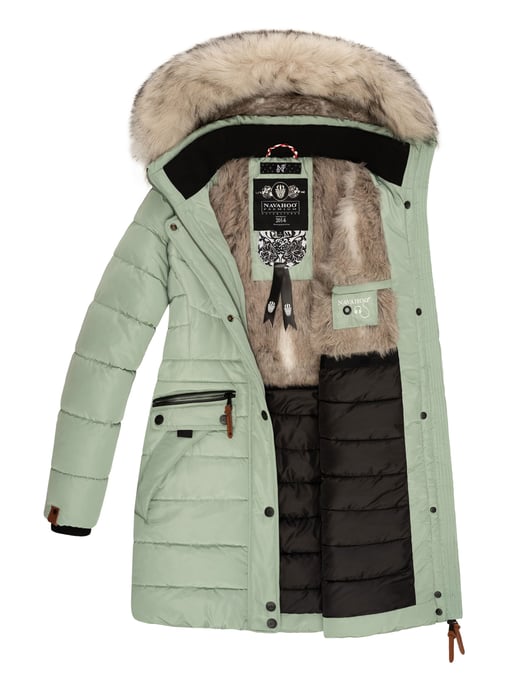 Navahoo Damen Winterjacke Paula – Extra Warm, Wasserabweisend & Mit Abnehmbarem Kunstfellkragen - Image 6