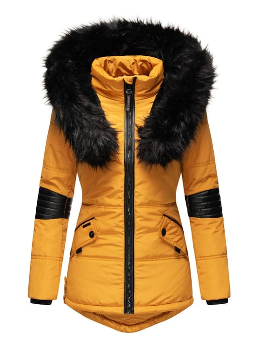 Navahoo Damen Winterjacke Nirvana – Warm, Mit Pompösem Kunstfellkragen & Teddyfellfutter - Image 2