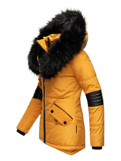 Navahoo Damen Winterjacke Nirvana – Warm, Mit Pompösem Kunstfellkragen & Teddyfellfutter - Image 3