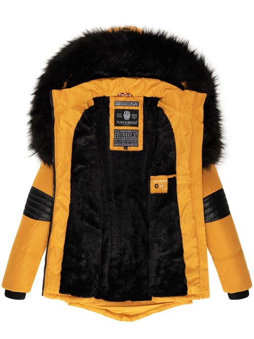 Navahoo Damen Winterjacke Nirvana – Warm, Mit Pompösem Kunstfellkragen & Teddyfellfutter - Image 5