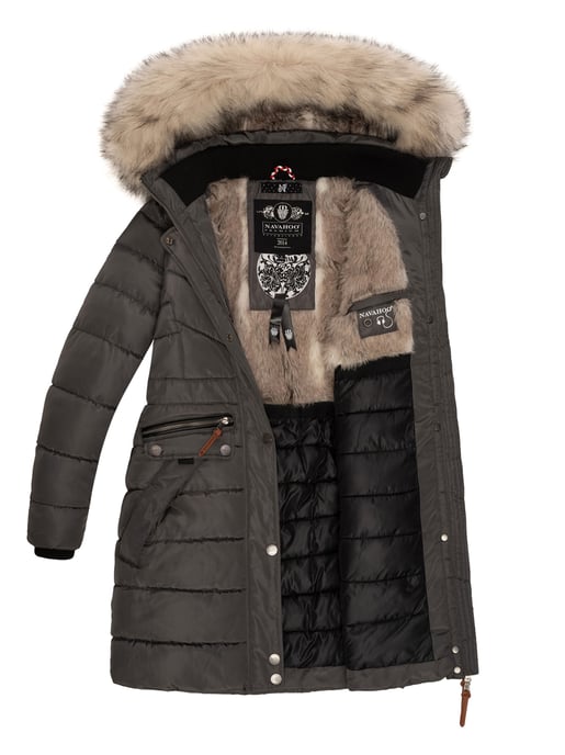 Navahoo Damen Winterjacke Paula – Extra Warm, Wasserabweisend & Mit Abnehmbarem Kunstfellkragen - Image 6