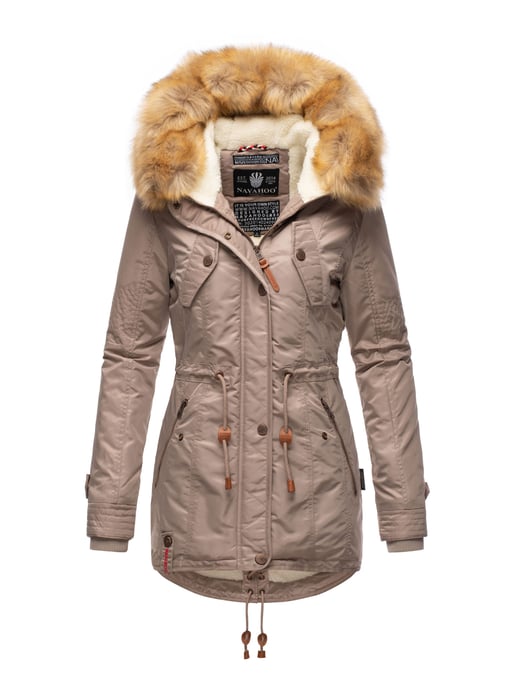 Navahoo Damen Winterjacke B399 – Warm, Wasserabweisend & Mit Abnehmbarem Kunstfellkragen - Image 1