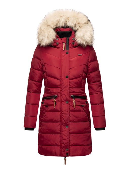 Navahoo Damen Winterjacke Paula – Extra Warm, Wasserabweisend & Mit Abnehmbarem Kunstfellkragen - Image 2