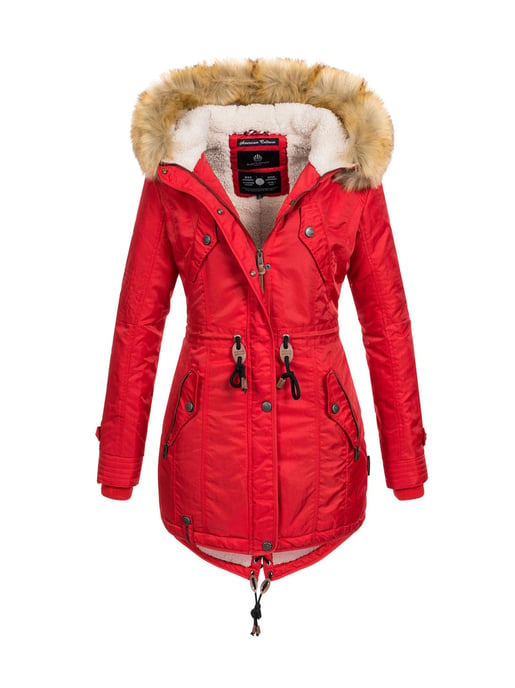 Navahoo Damen Winterjacke B399 – Warm, Wasserabweisend & Mit Abnehmbarem Kunstfellkragen - Image 1