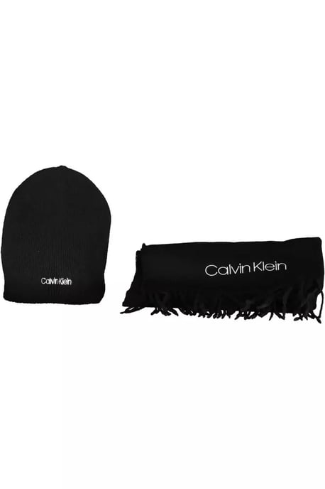 Beanie- und Schal-Set Schwarz - Image 1