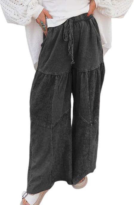 Patchwork-Weite Bein-Hose - Image 4