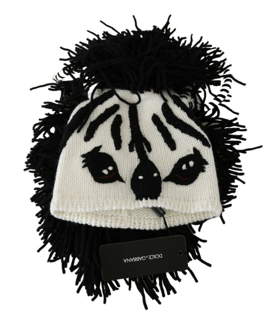 Dolce & Gabbana noir blanc tricot en cachemire design animal de conception de femmes - Image 5