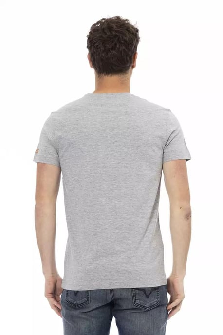 Graues Grafik-T-Shirt Lässiger Stil - Image 2
