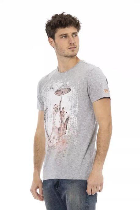 Graues Grafik-T-Shirt Lässiger Stil - Image 3
