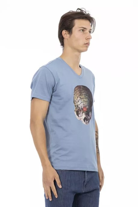 Skull Grafik V-Neck T-Shirt - Image 3
