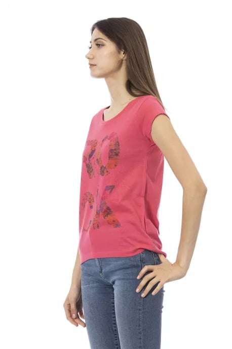 Rock T-Shirt mit floralem Print und kurzen Ärmeln - Image 3
