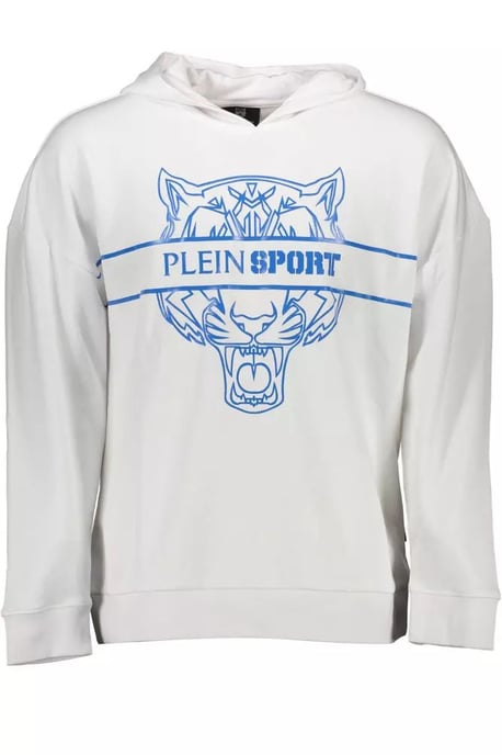Plein Sport Hoodie mit Tigerkopf, Strickware, lange Ärmel - Weiß - Image 1