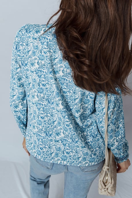 Bluse mit floralem Druck und Knopfverschluss - Image 2