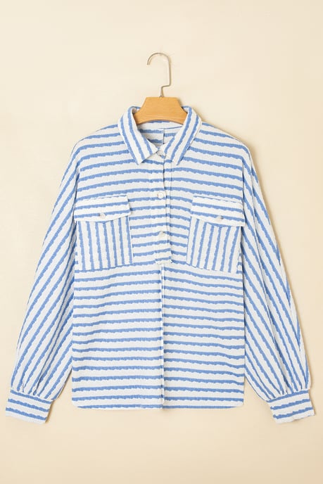 Gestreifte Button-Down-Bluse - Image 4