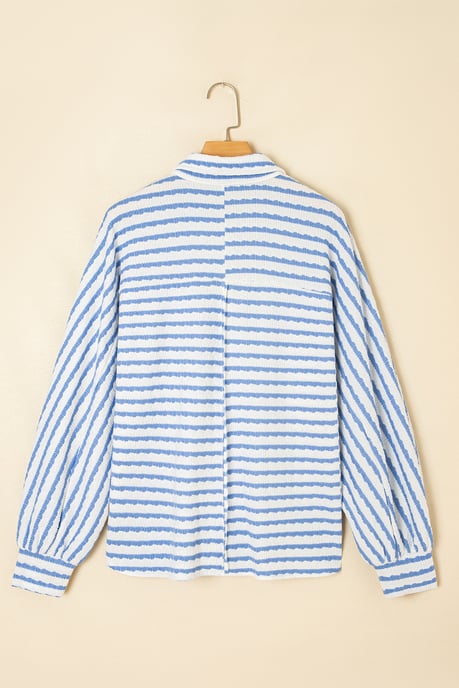 Gestreifte Button-Down-Bluse - Image 5