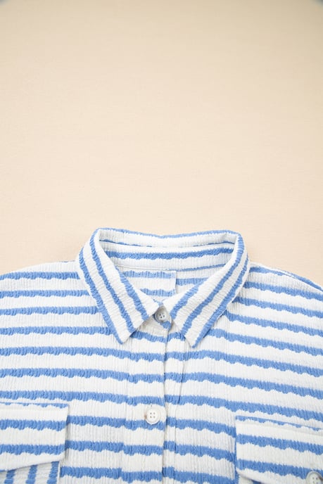 Gestreifte Button-Down-Bluse - Image 6