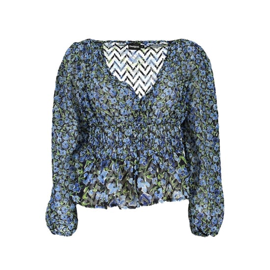 Bluse mit floralem Druck und gerafftem Bund - Image 1