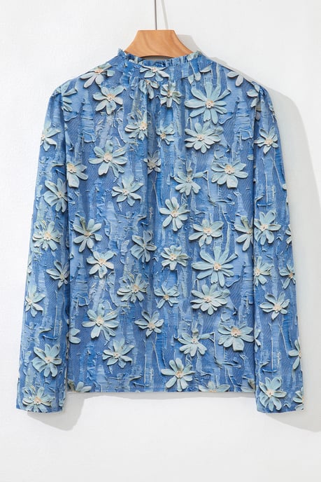 Blusenoberteil mit floralen Druck und langen Ärmeln - Image 6