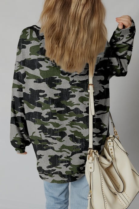 Camouflage-Print Pullover Sweatshirt - Image 2