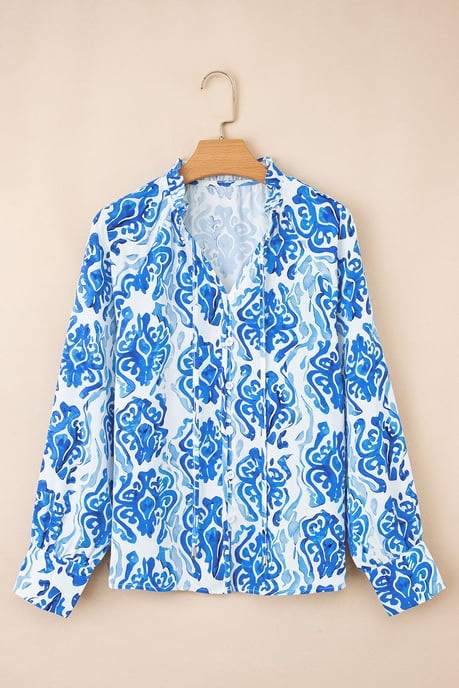Bluse mit floralem Druck und V-Ausschnitt - Image 4